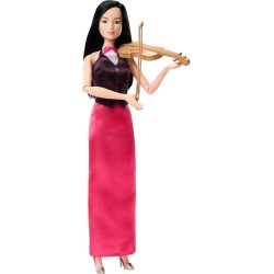 Mattel - Barbie Carriere - Barbie Violinista, bambola musicista con accessori violi e archetto, giocattolo per bambini, HKT68