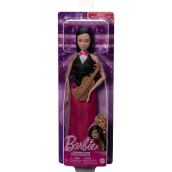 Mattel - Barbie Carriere - Barbie Violinista, bambola musicista con accessori violi e archetto, giocattolo per bambini, HKT68