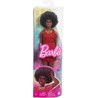 Barbie - Bambola Fashionistas n. 221 da collezione 65° Anniversario, con capelli neri naturali, accessori moderni e abito rosso