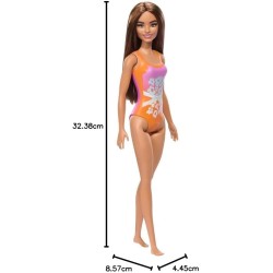 Mattel - Barbie Beach castana, HXX50