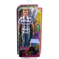 Barbie - Bambola Ken con maglietta, jeans, scarpe e accessori, Giocattolo per Bambini 3+ Anni, HHR66