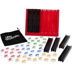 Mattel Games - UNO Quattro, combina l abilità di abbinare il colore o il numero alla sfida di posizionare quattro tessere in fi