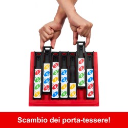 Mattel Games - UNO Quattro, combina l abilità di abbinare il colore o il numero alla sfida di posizionare quattro tessere in fi
