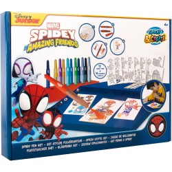 Disney - Marvel - Spidey and his Amazing Friends - Spray Pen Set - Colouring Pens for Children - Colouring Set with Colouring P