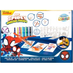 Disney - Marvel - Spidey and his Amazing Friends - Spray Pen Set - Colouring Pens for Children - Colouring Set with Colouring P