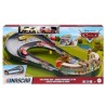 Mattel - Disney Cars Nascar Pista Gara con cambio di corsia che include 2 veicoli