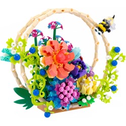 Nice Mattoncini – Bouquet di Primavera di Fiori con Ape e Coccinella