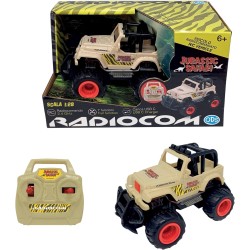 Jurassic Safari Auto RC sc. 1:28 RC 2.4 Ghz, fuoristrada, 7 funzioni ruote mordbide carica USB C