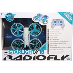 Radiofly - Starlight  18 RC 2.4 GHz, misura 17 x 17 x 4.8 cm 8 funzioni, fermoposizione, decollo/atterraggio assistiti 3 veloci