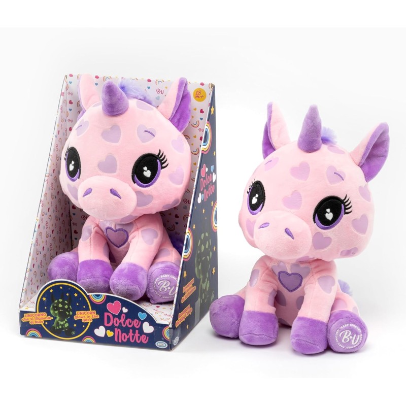 Baby Unicorn - Cuccioli Unicorno Peluche cm 40 Glow in The dark