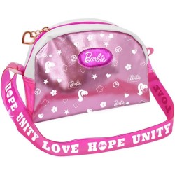 ODS - Barbie - Borsetta Fashion con Tracolla e Chiusura Zip, Ciondolo Inclusa, Misura 22 cm, Età Consigliabile 3+