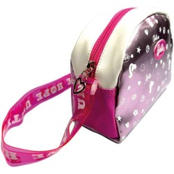 ODS - Barbie - Borsetta Fashion con Tracolla e Chiusura Zip, Ciondolo Inclusa, Misura 22 cm, Età Consigliabile 3+