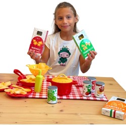 Maisonelle - Pasta Lovers set Deluxe 3 pacchetti di pasta, 3 mestoli, presina, scolapasta, pentola con coperchio, padella 2 bar