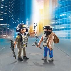 PLAYMOBIL Duo Pack 71505 Poliziotto e Ladro Giocattolo per Bambini dai 4 Anni