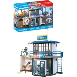 PLAYMOBIL City Action 71874 Police Station with Investigation Room Set da gioco con statuine, Stazione di polizia con sala inte