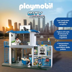 PLAYMOBIL City Action 71874 Police Station with Investigation Room Set da gioco con statuine, Stazione di polizia con sala inte