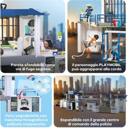 PLAYMOBIL City Action 71874 Police Station with Investigation Room Set da gioco con statuine, Stazione di polizia con sala inte