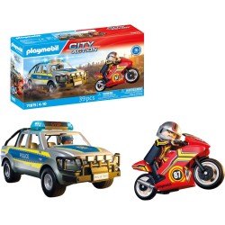 PLAYMOBIL City Action 71875 Police Pick-Up Truck Pursuit Set da gioco con statuine, Inseguimento