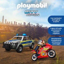 PLAYMOBIL City Action 71875 Police Pick-Up Truck Pursuit Set da gioco con statuine, Inseguimento