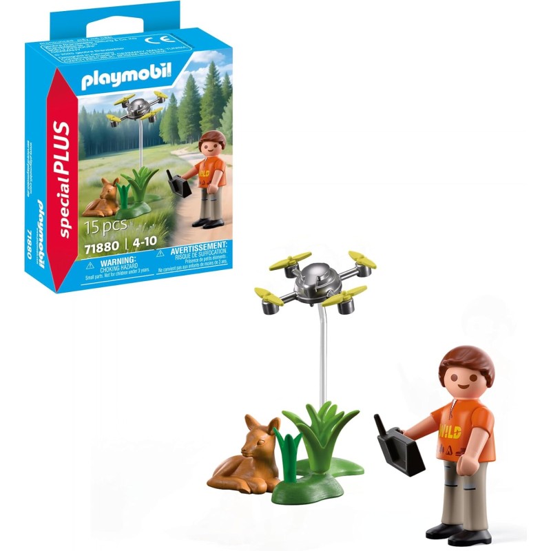 PLAYMOBIL Special Plus 71880 - Salvataggio di un cerbiatto con drone