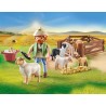PLAYMOBIL Country 71444 Pastore con Gregge, con Un Border Collie, Un tosatore e Paglia, Giochi di Ruolo Divertenti, Giocattolo 