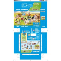 PLAYMOBIL Country 71444 Pastore con Gregge, con Un Border Collie, Un tosatore e Paglia, Giochi di Ruolo Divertenti, Giocattolo 