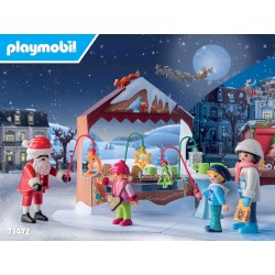 PLAYMOBIL Christmas 71472 Calendario dell'Avvento: Mercatini di Natale, 24 entusiasmanti sorprese, tra cui quattro personag