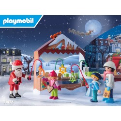 PLAYMOBIL Christmas 71472 Calendario dell'Avvento: Mercatini di Natale, 24 entusiasmanti sorprese, tra cui quattro personag