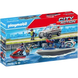 PLAYMOBIL City Action 71570 Inseguimento della polizia in acqua