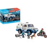 PLAYMOBIL Action Heroes 71597 Furgone Portavalori, inseguimento mozzafiato, tra cui tre poliziotti, un ladro in moto e un cane 