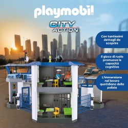 PLAYMOBIL City Action 71873 Police Command Center Set da gioco con statuine, centro di comando