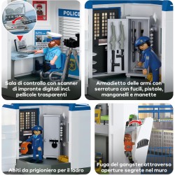 PLAYMOBIL City Action 71873 Police Command Center Set da gioco con statuine, centro di comando