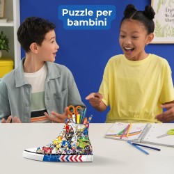Ravensburger - Puzzle 3d Portapenne Sneaker Sonic | Puzzle 3d Bambini A Partire Dagli 8 Anni | Modellismo Da Costruire Bambini 