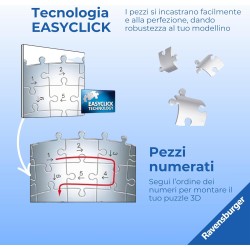 Ravensburger - Puzzle 3d Portapenne Sneaker Sonic | Puzzle 3d Bambini A Partire Dagli 8 Anni | Modellismo Da Costruire Bambini 