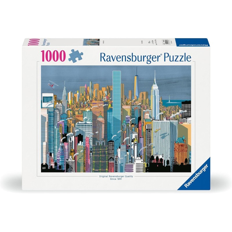 Ravensburger - Puzzle 1000 Pezzi I Am New York​ | Puzzle Per Adulti E Tutta La Famiglie | Dimensione Di 70x50 Cm | Regalo Adult
