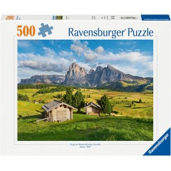 Ravensburger - Puzzle 500 Pezzi Alpe Di Siusi​ | Puzzle Per Adulti E Tutta La Famiglie | Dimensione Di 49x36 Cm | Regalo Adulti