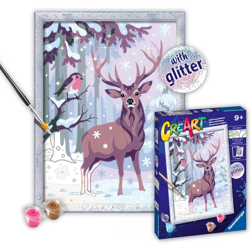 Ravensburger - Creart Serie D: Gli Amici Del Bosco | Dipingere Con I Numeri Bambini 18x24cm | Giochi Creativi Bambina 9 Anni | 