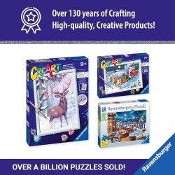Ravensburger - Creart Serie D: Gli Amici Del Bosco | Dipingere Con I Numeri Bambini 18x24cm | Giochi Creativi Bambina 9 Anni | 