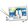 Ravensburger - Creart Serie D La Famiglia di Pinguini | Kit Pittura Bambini | Dipingere con I Numeri Include Tutto Il Necessari