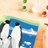 Ravensburger - Creart Serie D La Famiglia di Pinguini | Kit Pittura Bambini | Dipingere con I Numeri Include Tutto Il Necessari