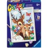 Ravensburger - Creart Serie D Adorabili Cerbiatti | Kit Pittura Bambini | Dipingere con I Numeri Include Tutto Il Necessario | 