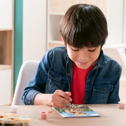 Ravensburger - CreArt Serie E: Golden Retriever Coccolosi, Dipingere con i Numeri, Kit Pittura Bambini, Cornice Inclusa, Gioco 