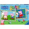 Ravensburger - Creart Serie Junior 2 X Peppa Pig | Kit Pittura Bambini | Dipingere Con I Numeri Include Tutto Il Necessario | G