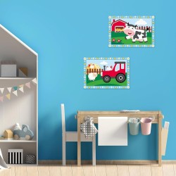 Ravensburger - Creart Serie Junior 2 x Fattoria | Kit Pittura Bambini | Dipingere Con I Numeri Include Tutto Il Necessario | Gi