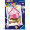 Ravensburger - Creart Serie E Cagnolino Trendy | Kit Pittura Bambini | Dipingere Con I Numeri Include Tutto Il Necessario | Gio