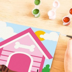 Ravensburger - Creart Serie E Cagnolino Trendy | Kit Pittura Bambini | Dipingere Con I Numeri Include Tutto Il Necessario | Gio