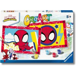 Ravensburger - Creart Junior Pack 2: Spidey | Dipingere con I Numeri Bambini 32x22cm | Giochi Creativi Bambina 5 Anni | Giochi 