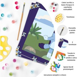 Ravensburger - Creart Serie Junior 2 X Bluey | Giochi Bambini 5 Anni | Dipingere con I Numeri | Regalo Bambino 5 Anni | Kit Pit
