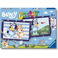 Ravensburger - Creart Serie Junior 2 X Bluey | Giochi Bambini 5 Anni | Dipingere con I Numeri | Regalo Bambino 5 Anni | Kit Pit