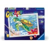 Ravensburger - Creart Tartaruga Marina | Kit Pittura Bambini | Dipingere Con I Numeri Include Tutto Il Necessario | Giochi Bamb
